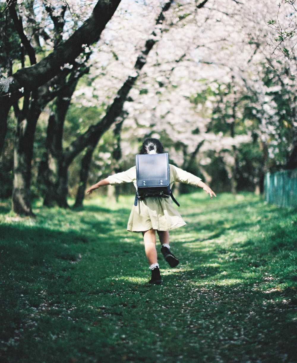 [孩子上學背影]